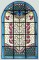 BFC1034 QIH or Regular Stained Glass Peacock w/flowers