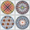 BFC1035 Geometric Quilt Circles