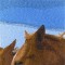 BFC1083 Window-Companionship-Two Horses