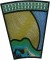 BFC1114 Stained Glass Butterfly in a Circle