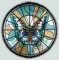 BFC1114 Stained Glass Butterfly in a Circle