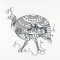 BFC1140 D.E.S-Blackwork Guinea Hens