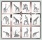 BFC1185 Decorative Element Series-Blkwork Giraffes