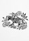 BFC1192 Decorative Elements Series Blackwork Zebras