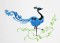 BFC1197 Fanciful Peacocks
