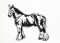 BFC1201 Blackwork Horses