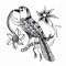 BFC1217 Decorative Elements Series Blackwork Birds