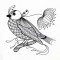 BFC1217 Decorative Elements Series Blackwork Birds
