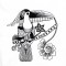 BFC1217 Decorative Elements Series Blackwork Birds