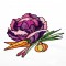 BFC1236 Stained Glass Fruit and Veggies