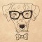 BFC1316 Hipster Canines Blackwork