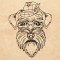 BFC1316 Hipster Canines Blackwork