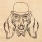 BFC1316 Hipster Canines Blackwork