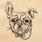 BFC1316 Hipster Canines Blackwork