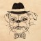 BFC1316 Hipster Canines Blackwork