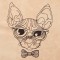 BFC1319 Hipster Felines Blackwork