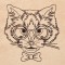 BFC1319 Hipster Felines Blackwork