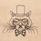 BFC1319 Hipster Felines Blackwork