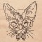 BFC1319 Hipster Felines Blackwork