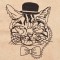 BFC1319 Hipster Felines Blackwork