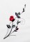 BFC1354 Red Roses - Black Scrolls
