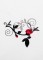 BFC1354 Red Roses - Black Scrolls