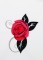 BFC1354 Red Roses - Black Scrolls