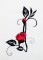 BFC1354 Red Roses - Black Scrolls