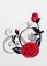 BFC1354 Red Roses - Black Scrolls