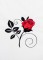 BFC1354 Red Roses - Black Scrolls