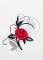 BFC1354 Red Roses - Black Scrolls