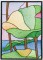 BFC1359 Stained Glass - Cockatoo in a Cherry Tree
