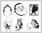 BFC1372 Blackwork Santas