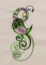 BFC1373 Fanciful Scrolly Birds