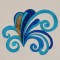 BFC1374 Glittery Scrolly Birds