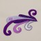 BFC1374 Glittery Scrolly Birds