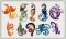 BFC1374 Glittery Scrolly Birds