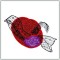 BFC1377 Glittery Red Hats