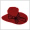 BFC1377 Glittery Red Hats
