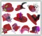 BFC1377 Glittery Red Hats