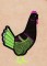 BFC1386 Embellished Funky Roosters