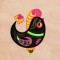 BFC1386 Embellished Funky Roosters