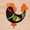 BFC1386 Embellished Funky Roosters