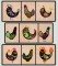 BFC1386 Embellished Funky Roosters