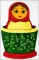BFC1423 Matryoshka Dolls with Glitter