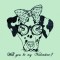 BFC1425 Hipster Animals in Love Blackwork