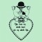 BFC1425 Hipster Animals in Love Blackwork