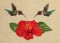 BFC1427 Hummingbird and Hibiscus Handbag