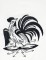 BFC1428 Blackwork Roosters
