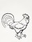 BFC1428 Blackwork Roosters